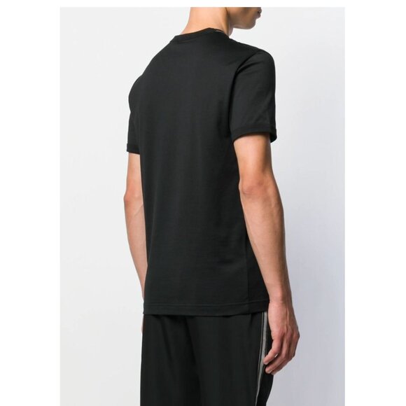 Dolce & Gabbana Logo Crew Neck Plain T-Shirt in Black - Picture 4 of 7